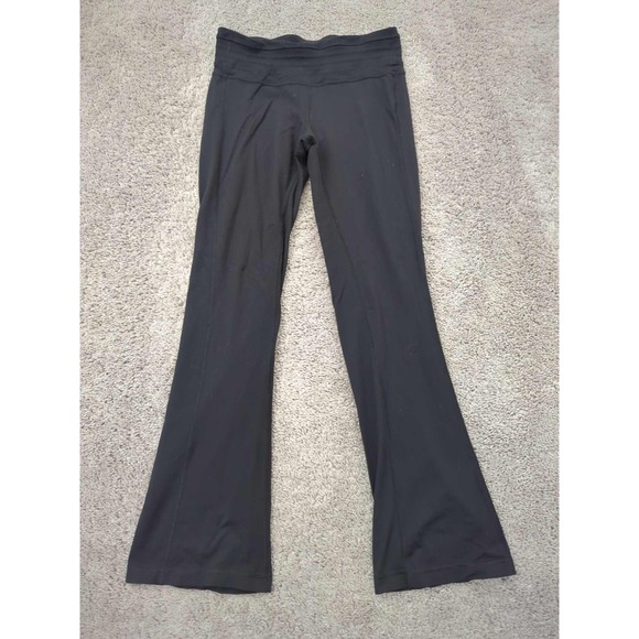 Prana Pants - Prana Leggings Womens 25 Black Pull On Elastic Waist Low Rise Flared Gym